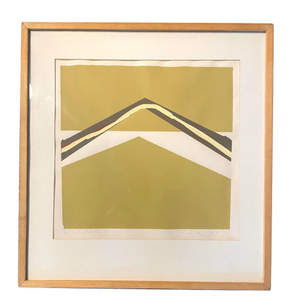 Barbara Beck Framed Mid-Century Modern silk screen Print Cheap