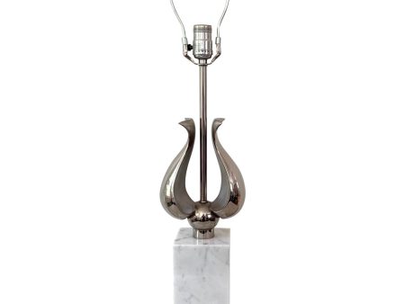 Mid-Century Italian Carrara Marble Table Lamp For Cheap