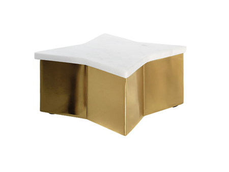 Vixen Brass & Marble Star Decorative Box - Large Discount