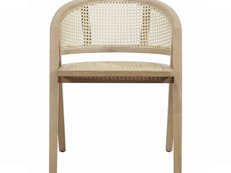 Aero Barrel Back Cerused Oak & Cane Dining Chair Online now