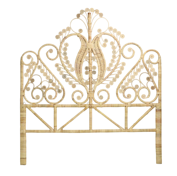 Lollipop Rattan Peacock Headboard - Matthew Izzo Collection Supply