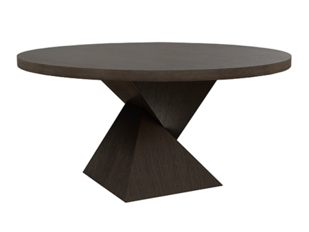 Newport Espresso Oak 60  Round Dining Table For Discount