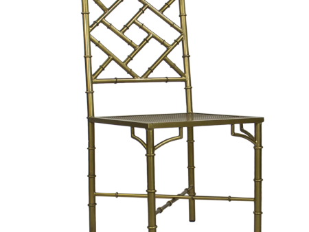 Brass Bamboo Dining Side Chair - Matthew Izzo Collection Hot on Sale