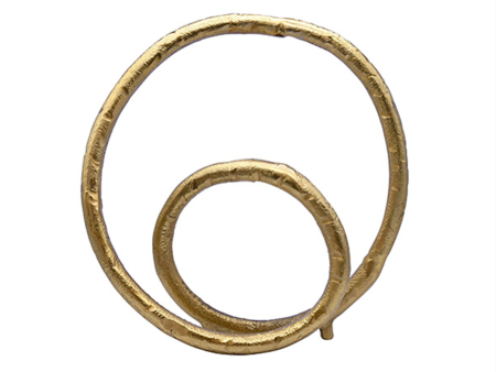 Orin Gold Leaf Loop Sculpture Cheap