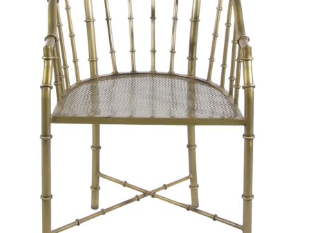 Brass Bamboo Dining Arm Chair - Matthew Izzo Collection Online