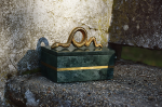 Boa Green Marble & Brass Decorative Box For Sale