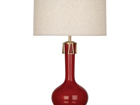 Robert Abbey Athena Table Lamp in Reds For Cheap