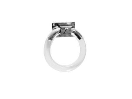 Worlds Away Lyra Acrylic Ring Nickel Hardware For Sale