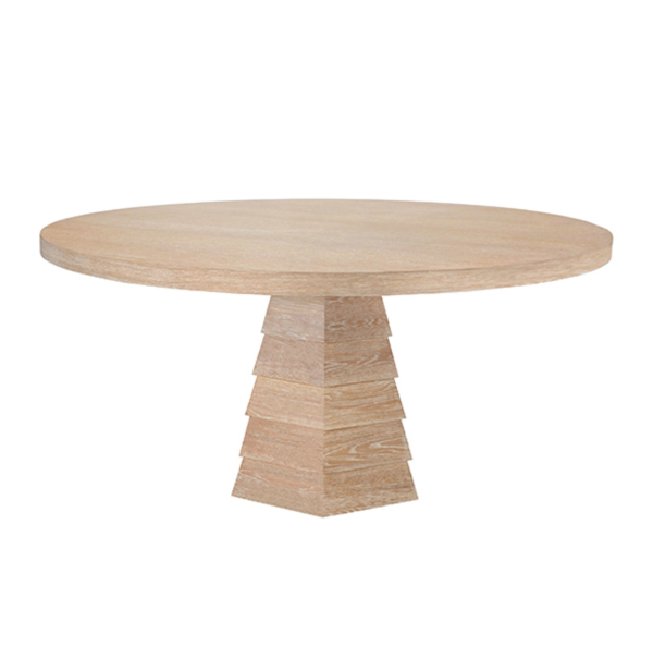 Hugo Cerused Oak 60  Round Dining Table Online Hot Sale