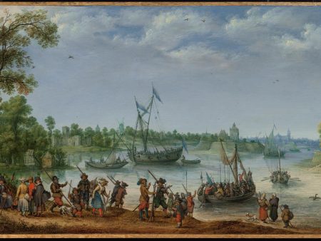 Adam Willaerts, The Departure of the Pilgrim Fathers from Delfshaven on their Way to America Online now