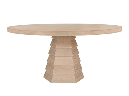 Hugo Cerused Oak 60  Round Dining Table Online Hot Sale