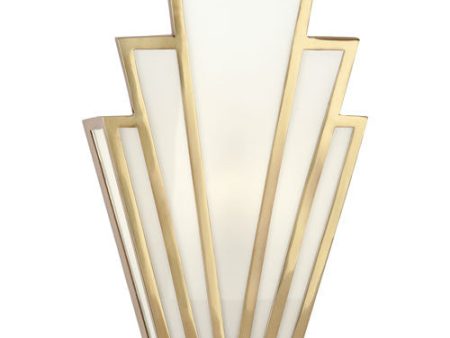 Empire Art Deco Wall Sconce - Modern Brass or Antique Silver Online Hot Sale