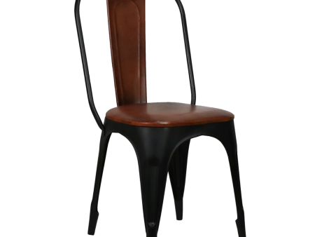 Tack Shop Leather & Iron Dining Chair - Matthew Izzo Collection Hot on Sale